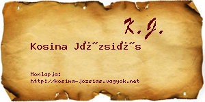 Kosina Józsiás névjegykártya